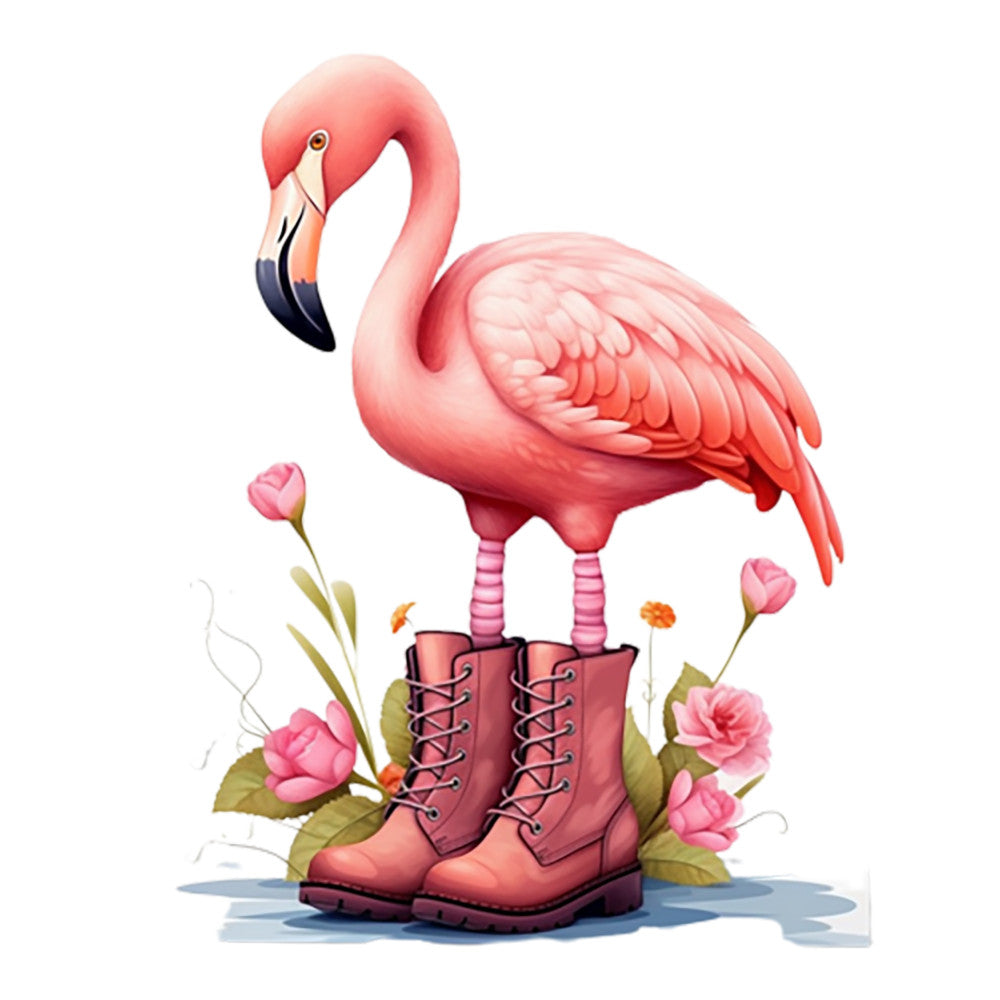 Flamingos in Boots Fabric Panel 2