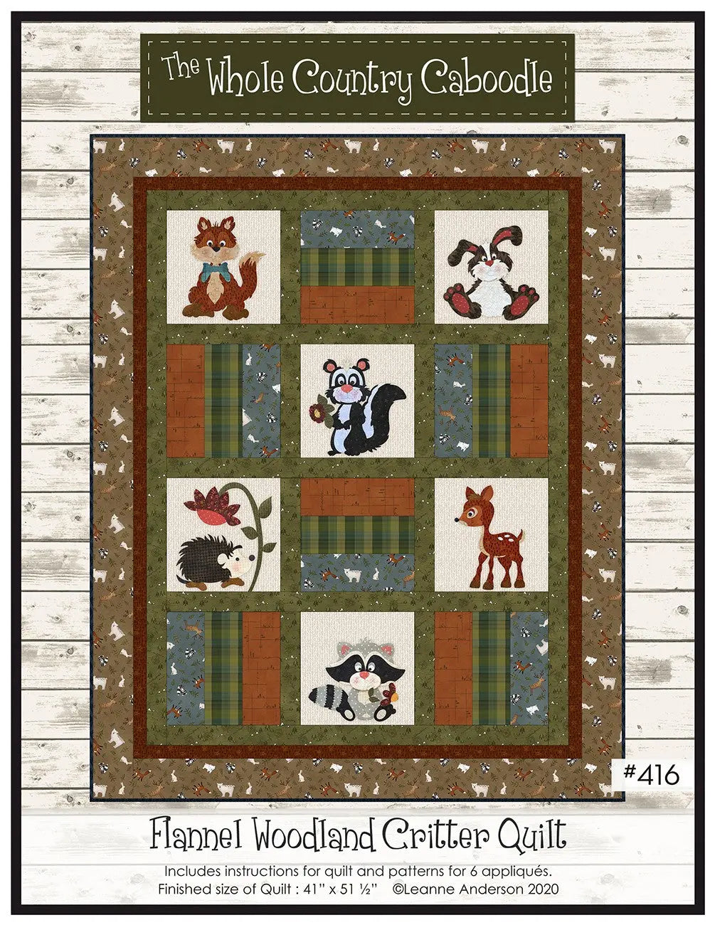 Flannel Woodland Critter Quilt - Linda's Electric Quilters
