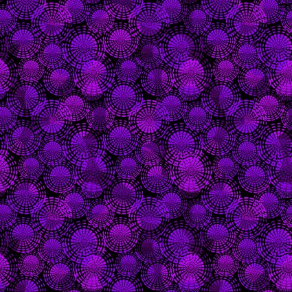 Flock Together Circle Stitch Purple Cotton 44"/45" Fabric Per Yard