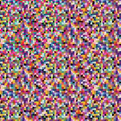 Flock Together Fractal Multi Cotton 44"/45" Fabric Per Yard