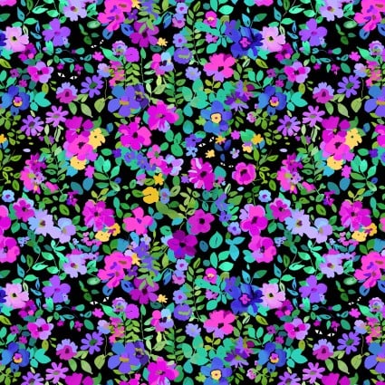 Flock Together Garden Jewel Cotton 44"/45" Fabric Per Yard