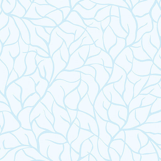 Flora & Fauna: Midnight - Branches - Ice 44" / 45" Fabric Per Yard