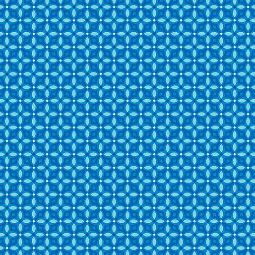 Flora & Fauna: Midnight - Diamonds - Periwinkle 44" / 45" Fabric Per Yard The Fabric Company