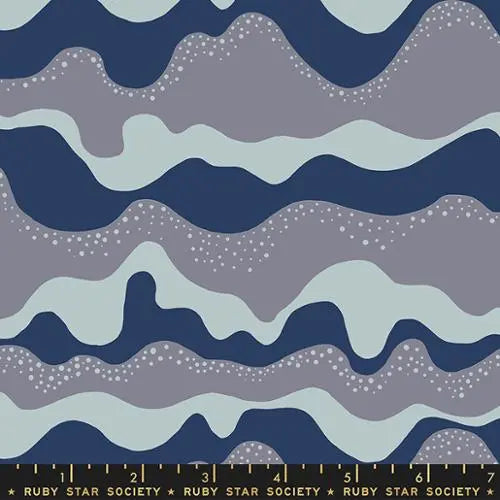 Floradora Navy Sea And Sky Geometric 43"/44" Fabric Per Yard Moda Fabrics & Supplies