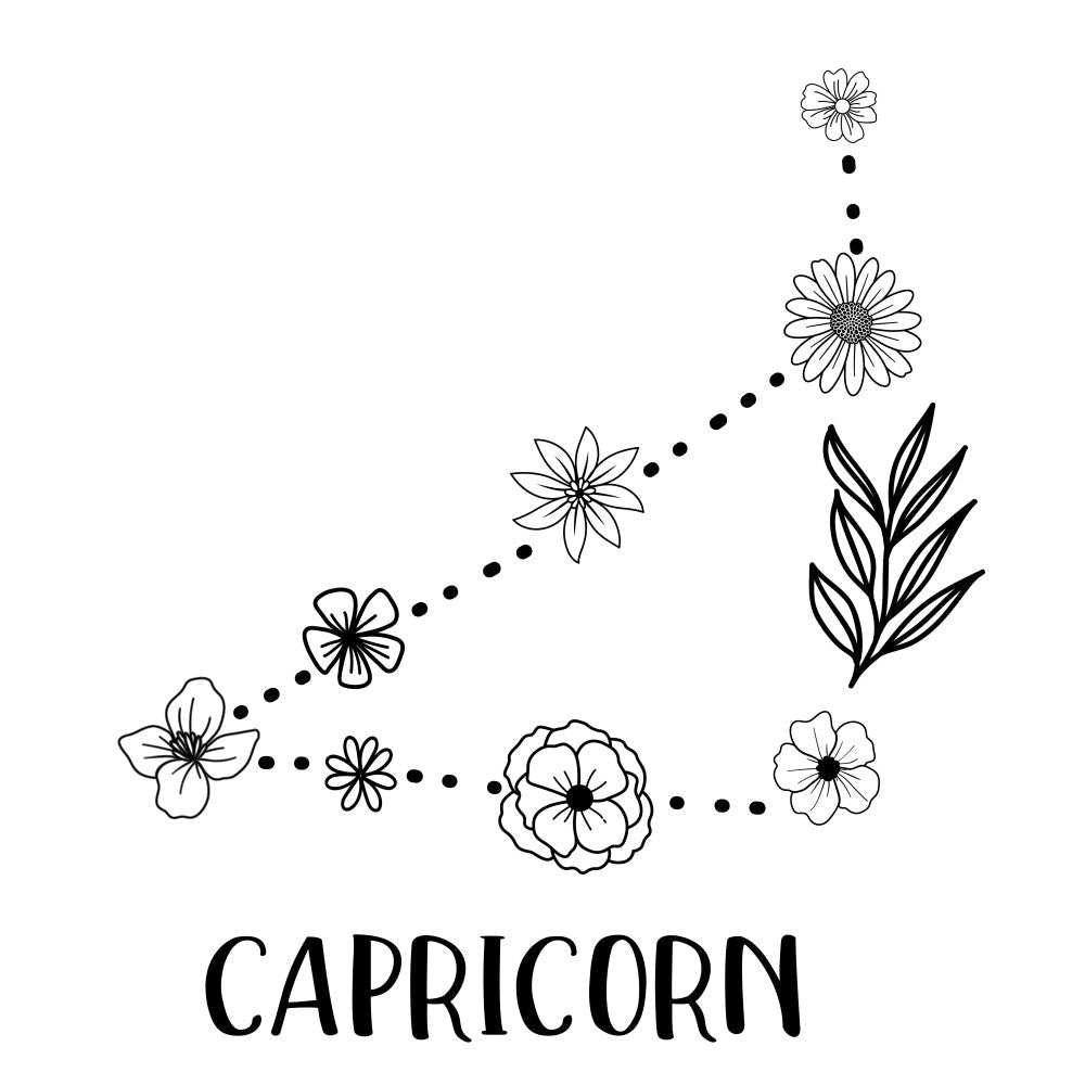Floral Astrology Signs Fabric Panel 10