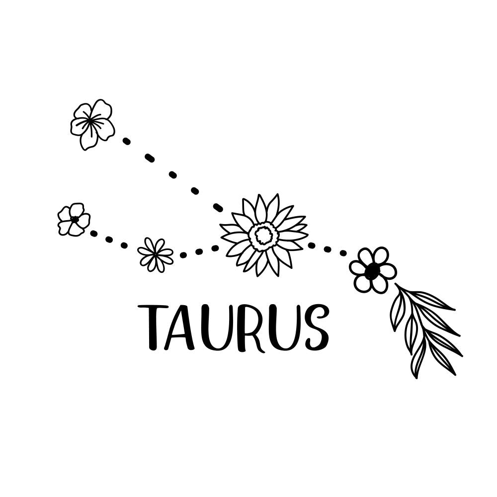 Floral Astrology Signs Fabric Panel 2