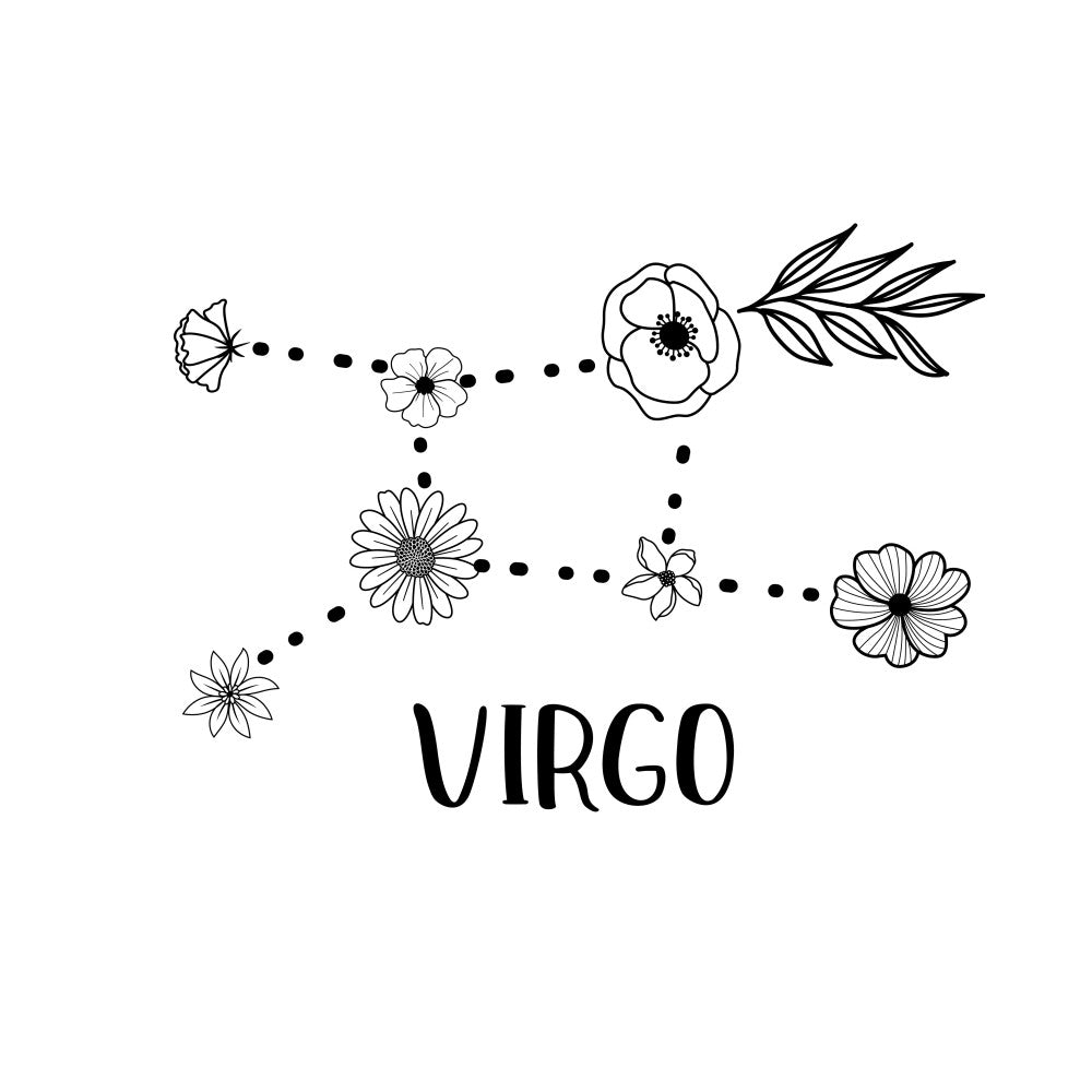 Floral Astrology Signs Fabric Panel 7