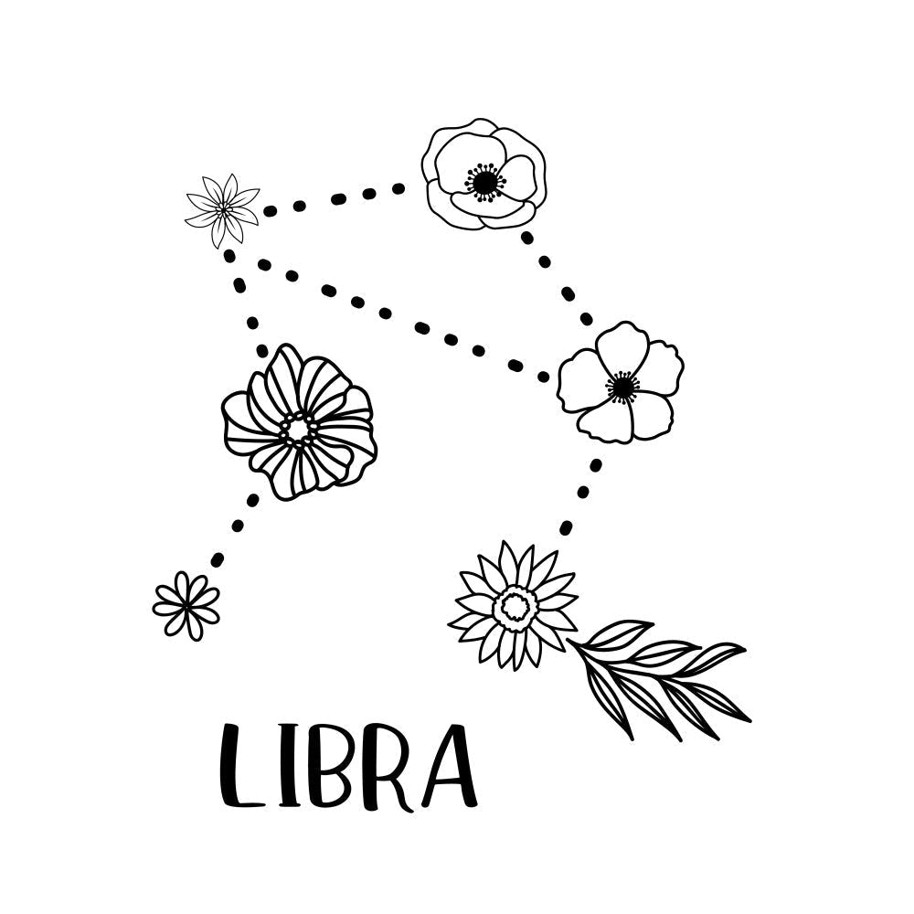 Floral Astrology Signs Fabric Panel 8