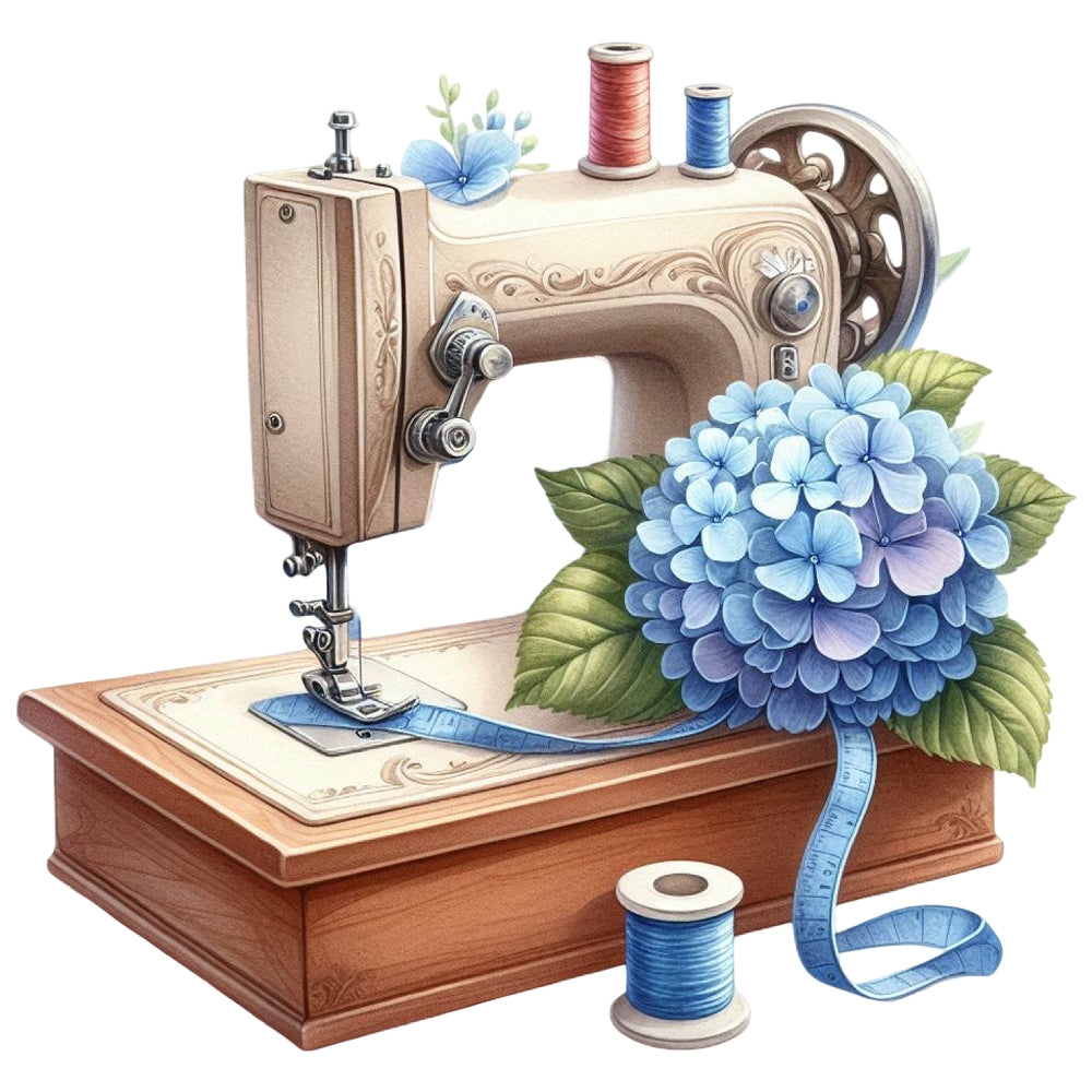 Floral Cute Sewing Machine Fabric Panel 12