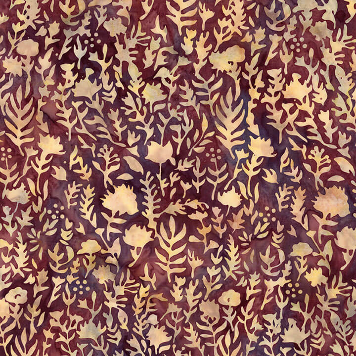 Riley Blake Floral Grid Batiks black cherry chutney batik quilting cotton by the yard