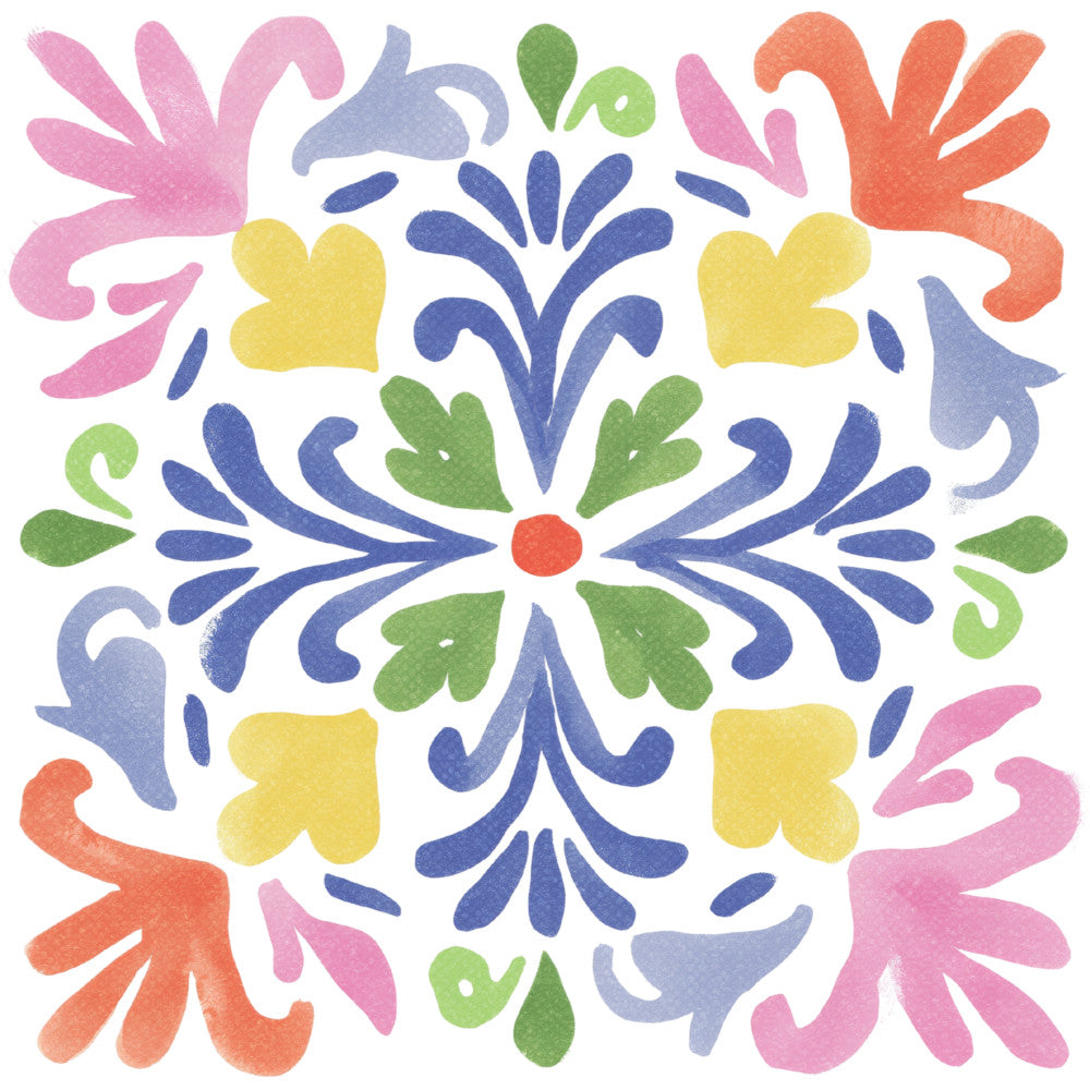 Floral Kaleidoscope Fabric Panel 10
