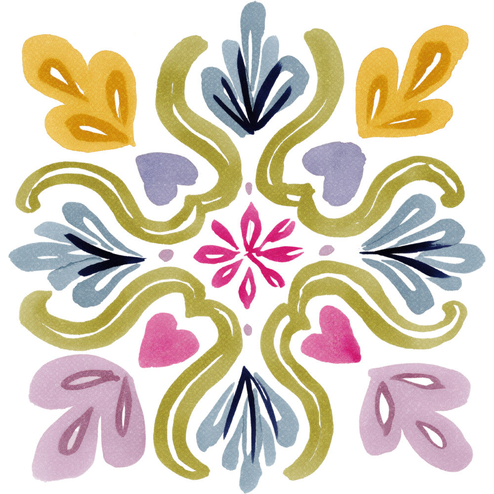 Floral Kaleidoscope Fabric Panel 13