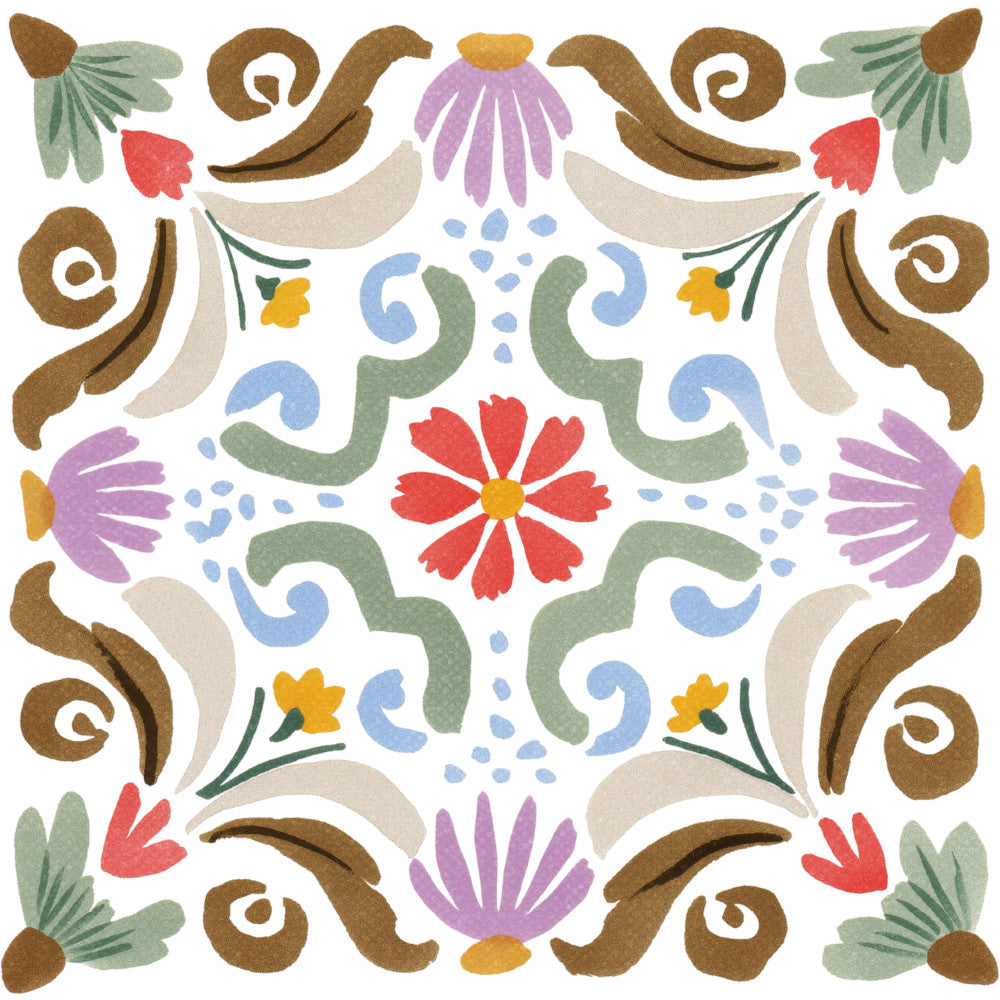 Floral Kaleidoscope Fabric Panel 14