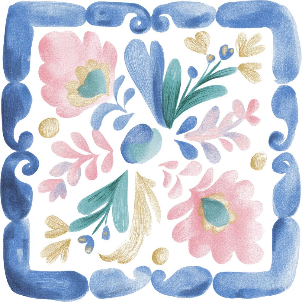 Floral Kaleidoscope Fabric Panel 18
