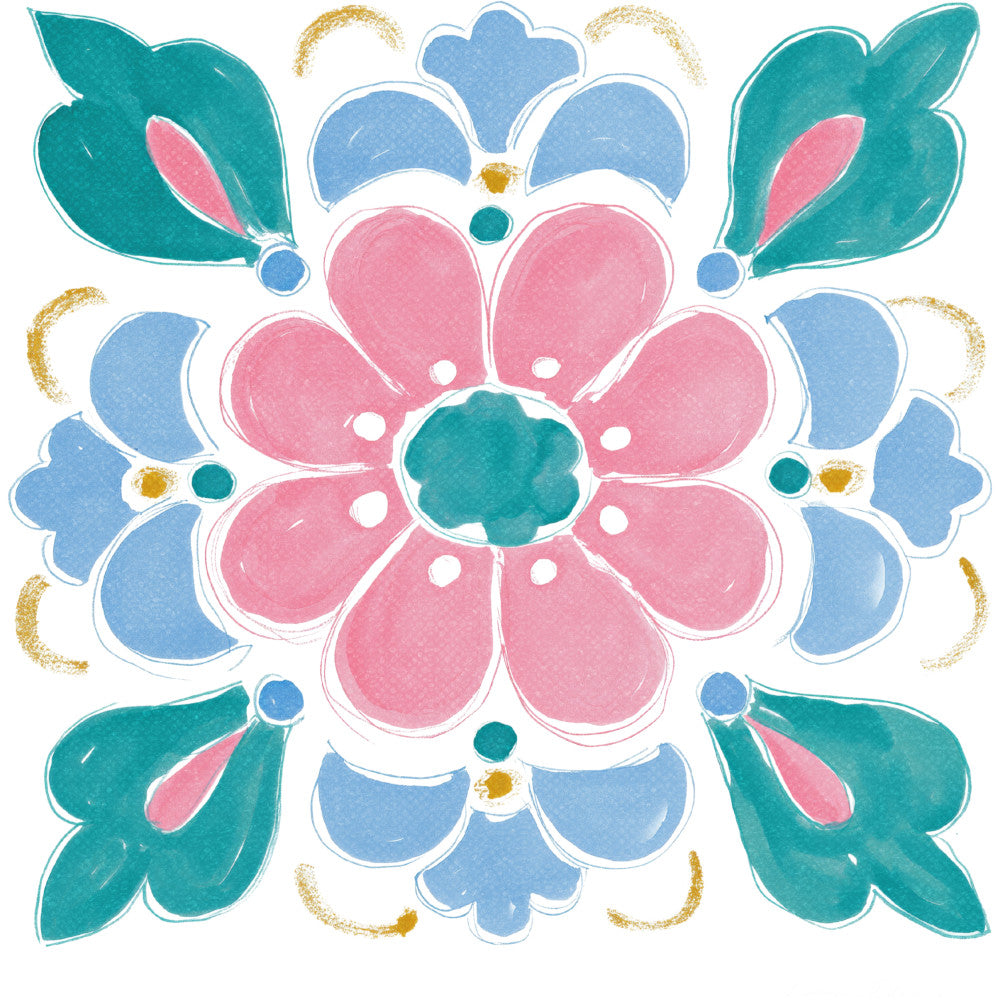 Floral Kaleidoscope Fabric Panel 19