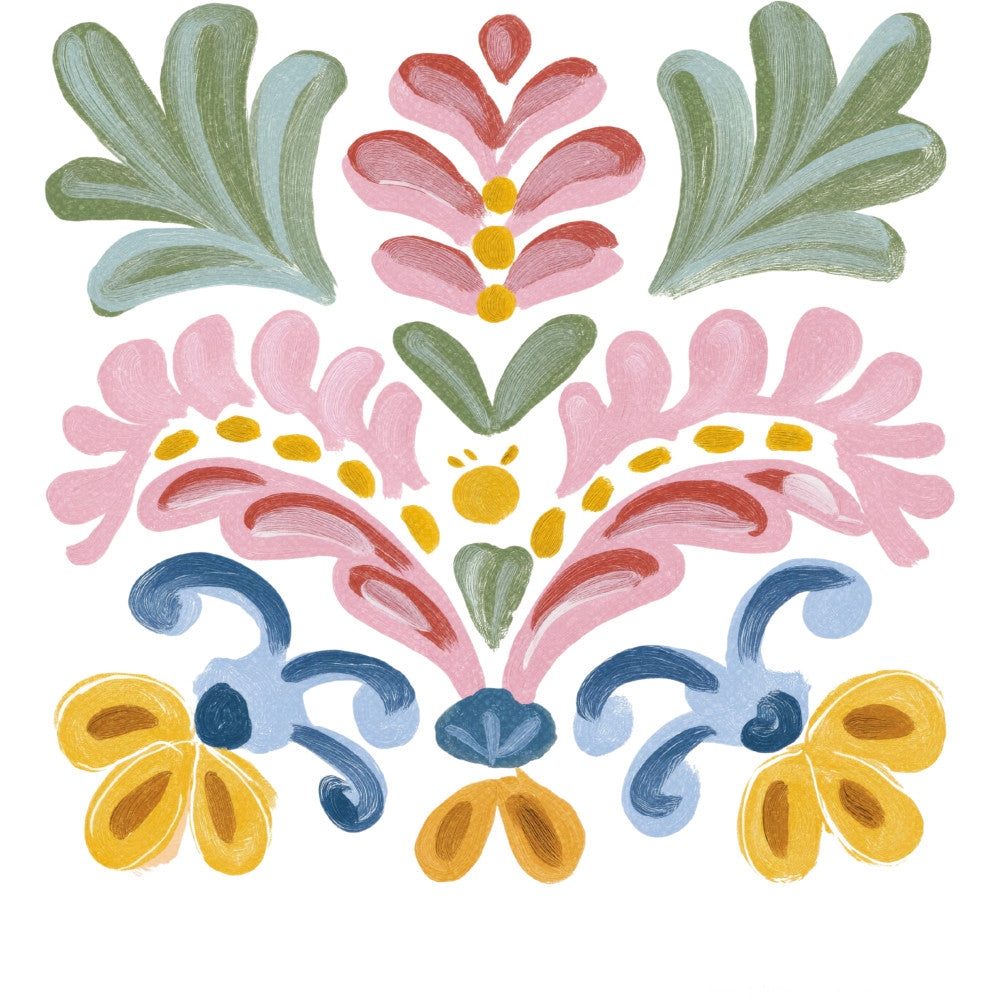 Floral Kaleidoscope Fabric Panel 2