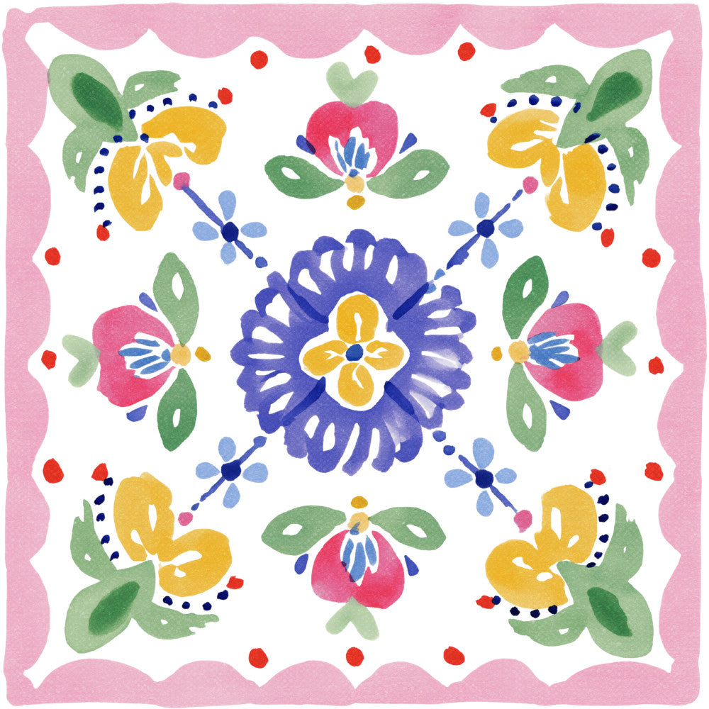 Floral Kaleidoscope Fabric Panel 21
