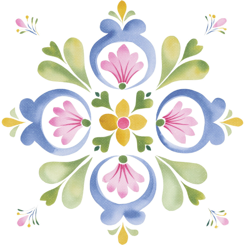 Floral Kaleidoscope Fabric Panel 22