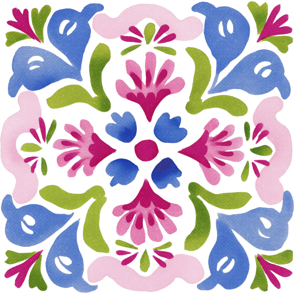 Floral Kaleidoscope Fabric Panel 25