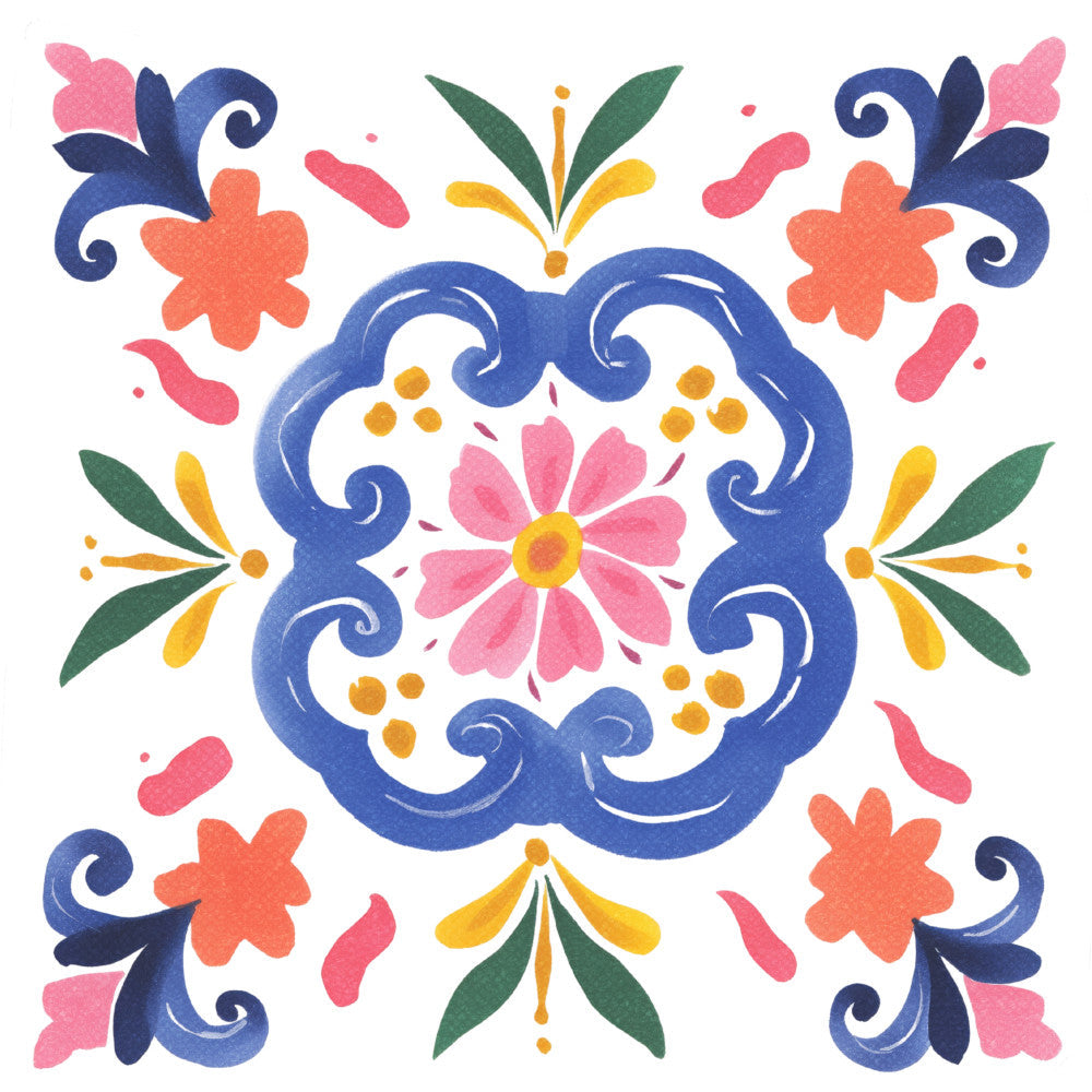 Floral Kaleidoscope Fabric Panel 29