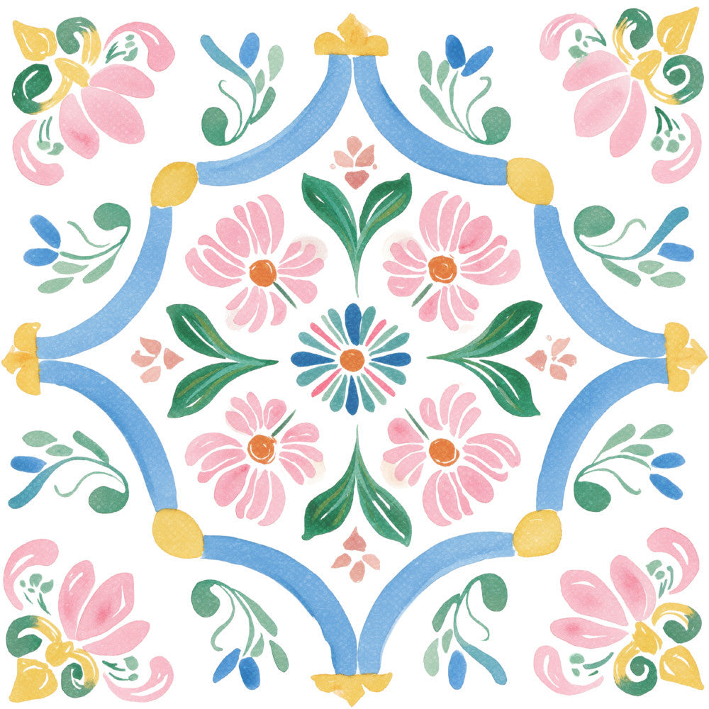 Floral Kaleidoscope Fabric Panel 3