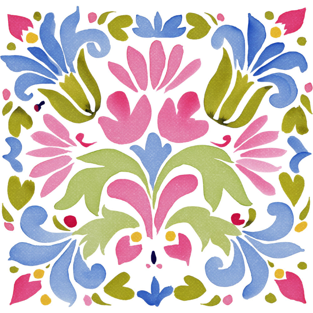 Floral Kaleidoscope Fabric Panel 30