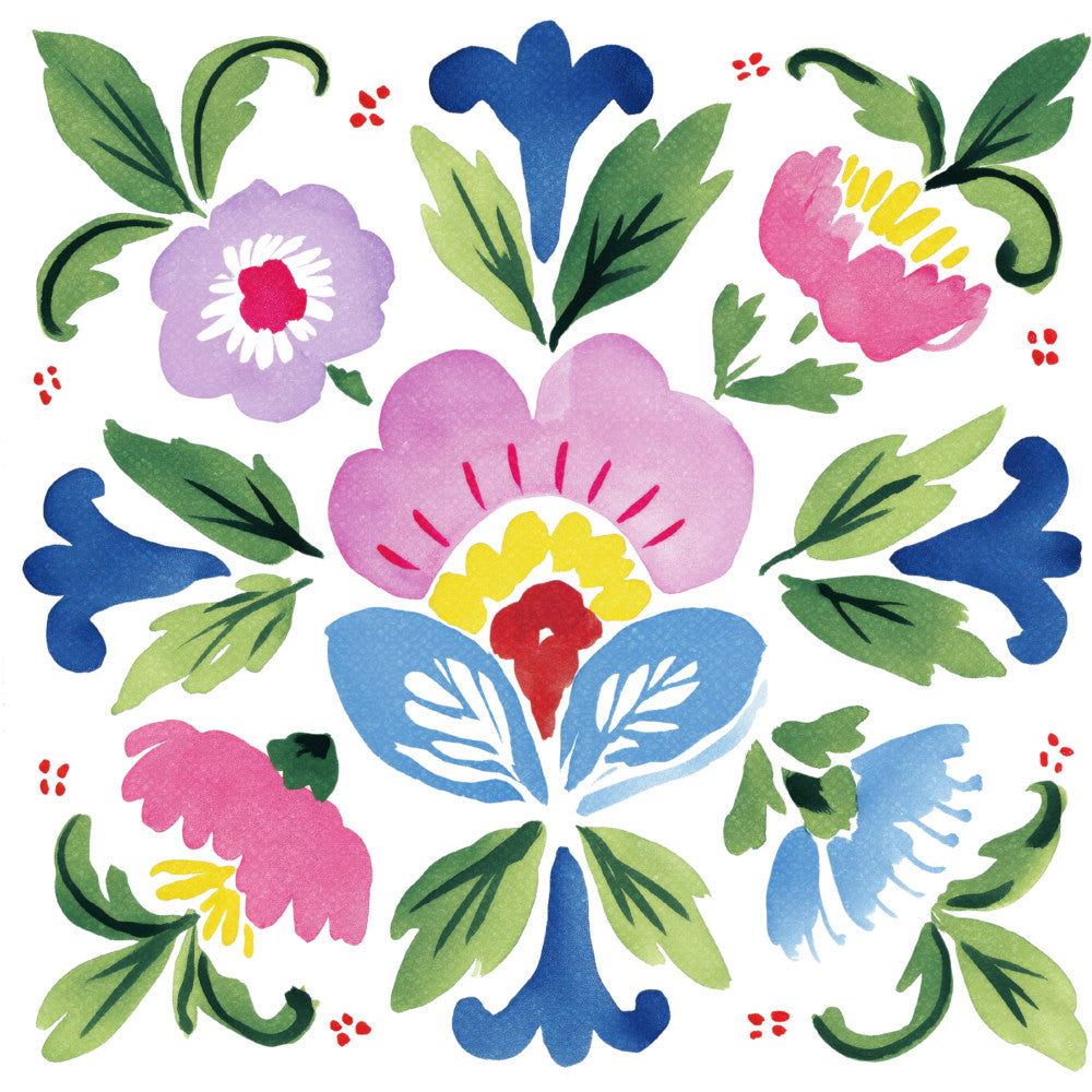 Floral Kaleidoscope Fabric Panel 31