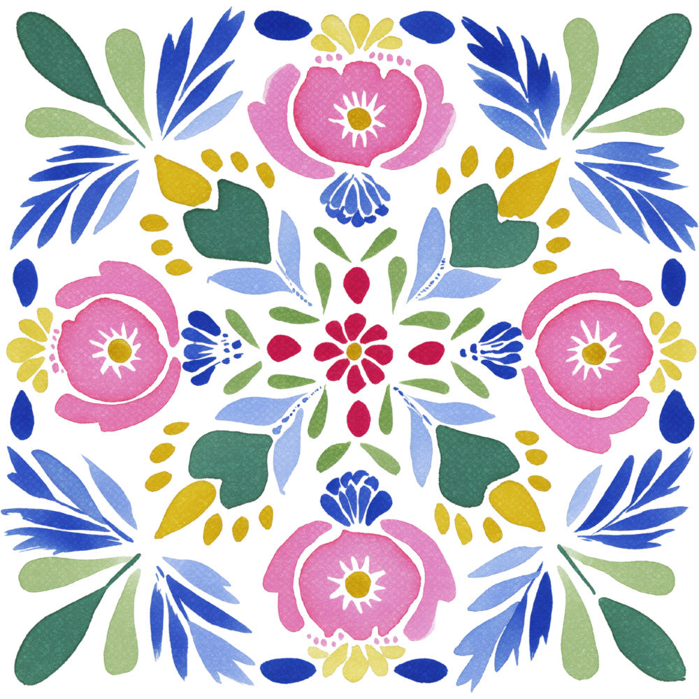 Floral Kaleidoscope Fabric Panel 32