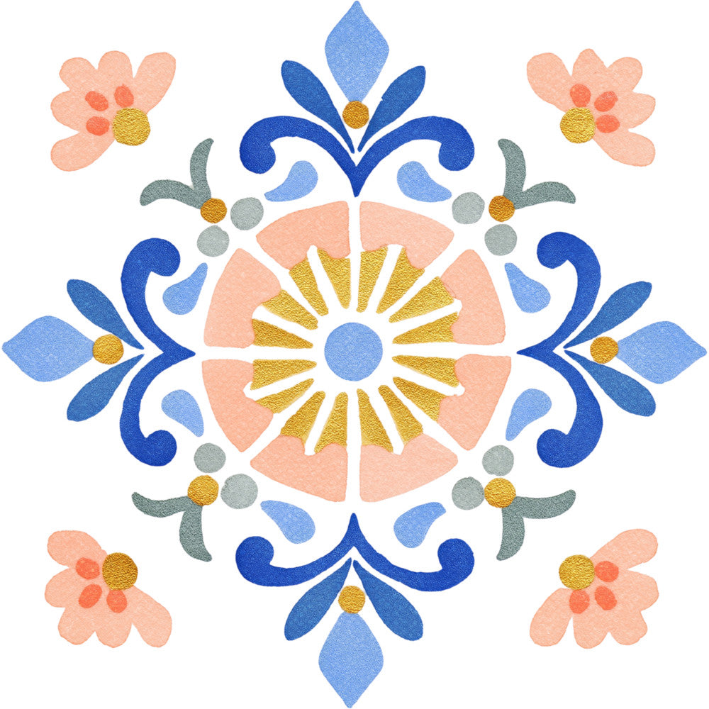 Floral Kaleidoscope Fabric Panel 36