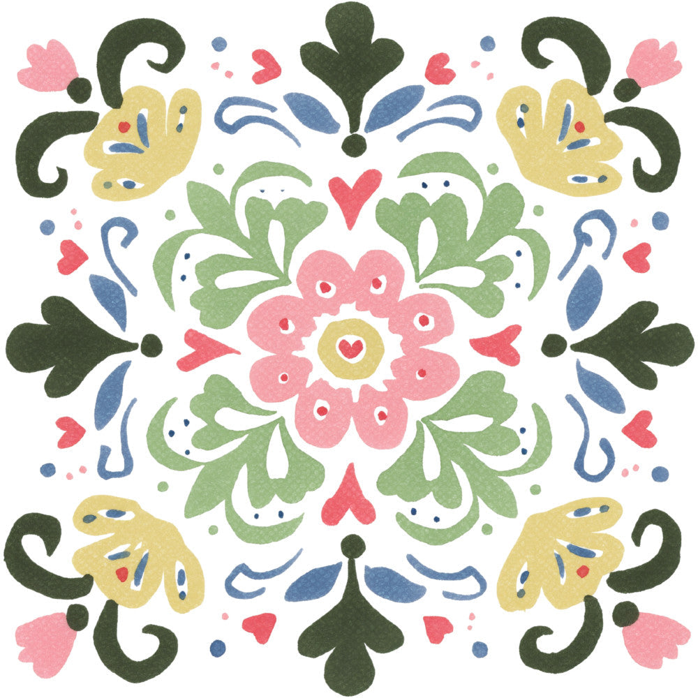Floral Kaleidoscope Fabric Panel 37