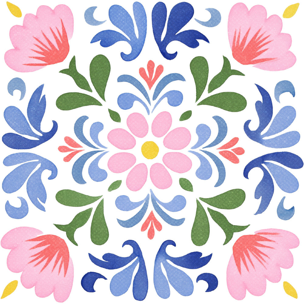 Floral Kaleidoscope Fabric Panel 38