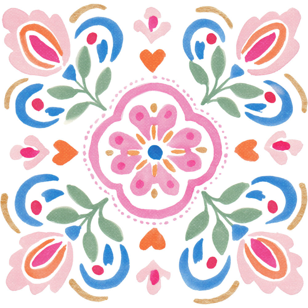 Floral Kaleidoscope Fabric Panel 4