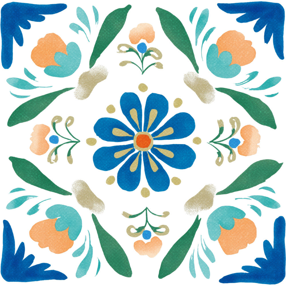 Floral Kaleidoscope Fabric Panel 40