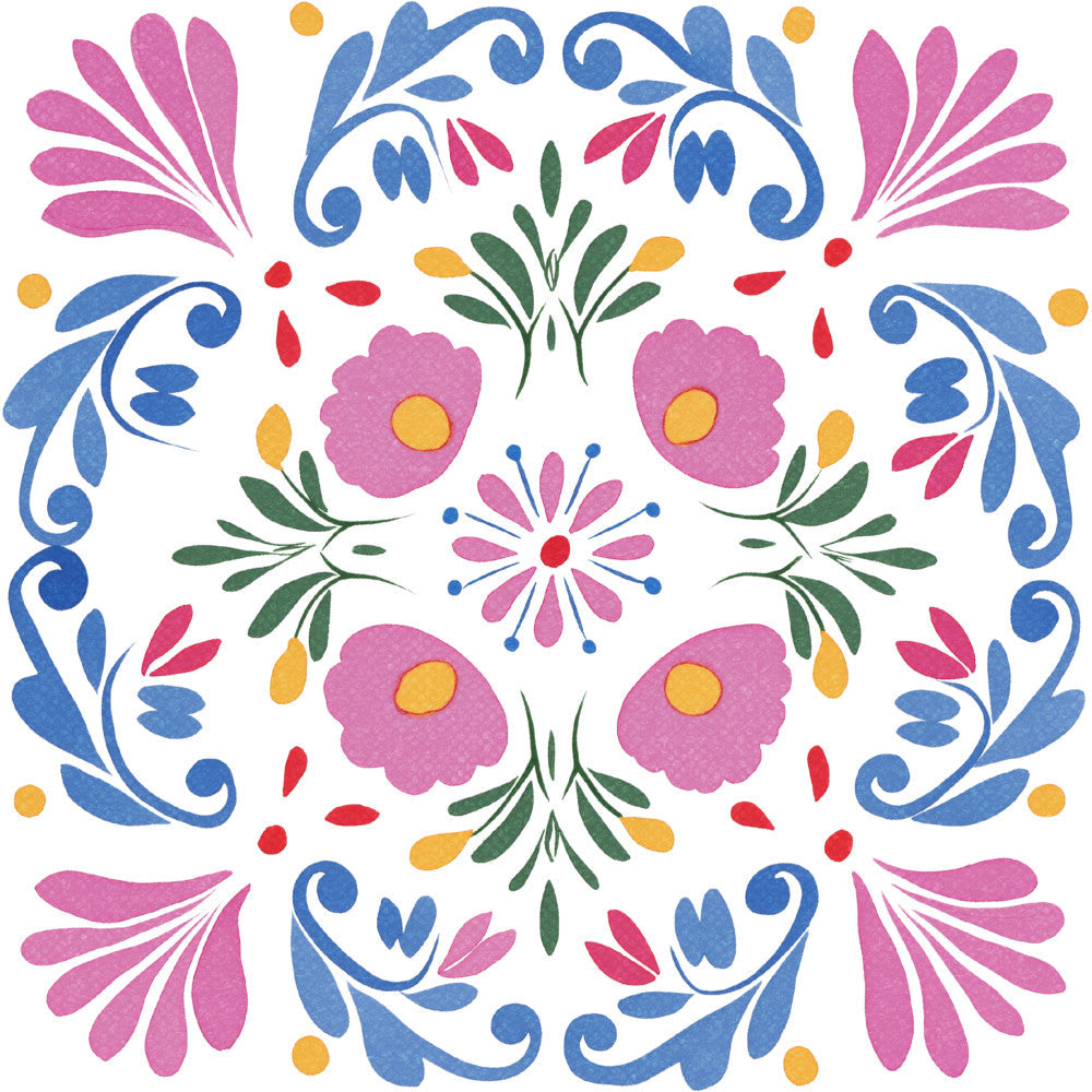 Floral Kaleidoscope Fabric Panel 41