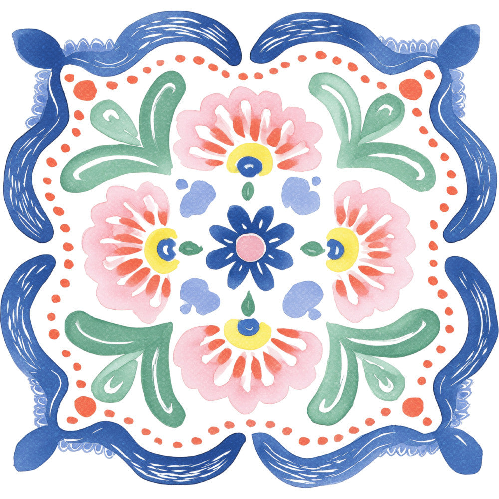 Floral Kaleidoscope Fabric Panel 43
