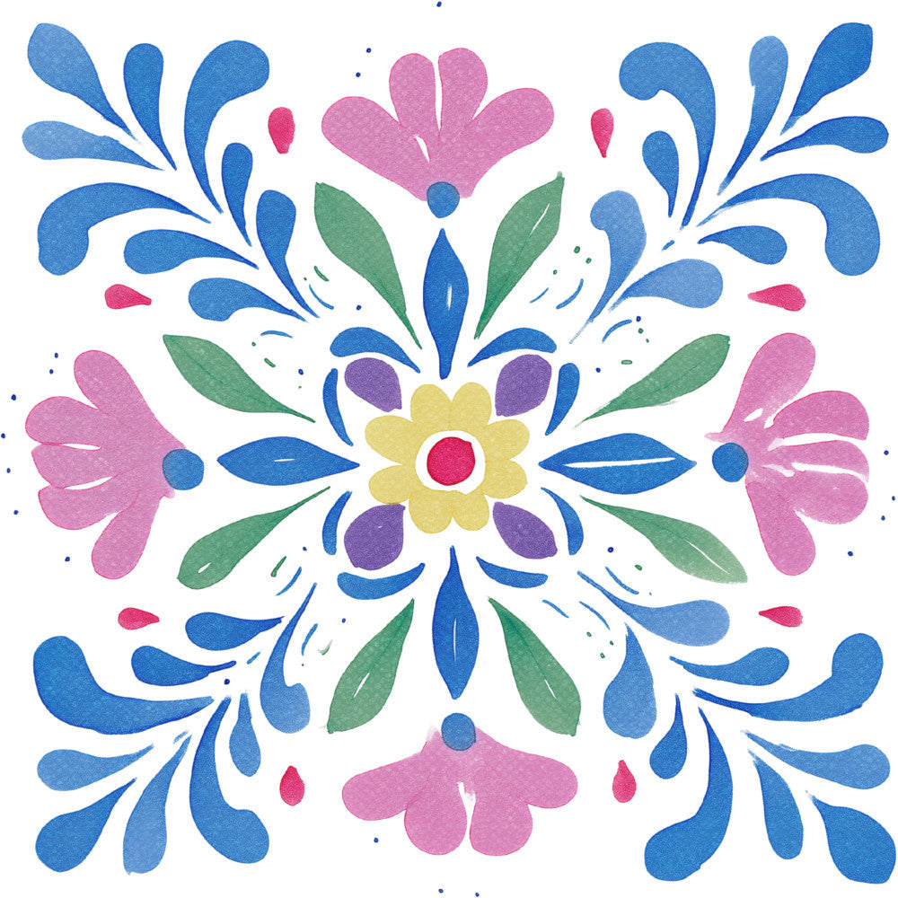 Floral Kaleidoscope Fabric Panel 44