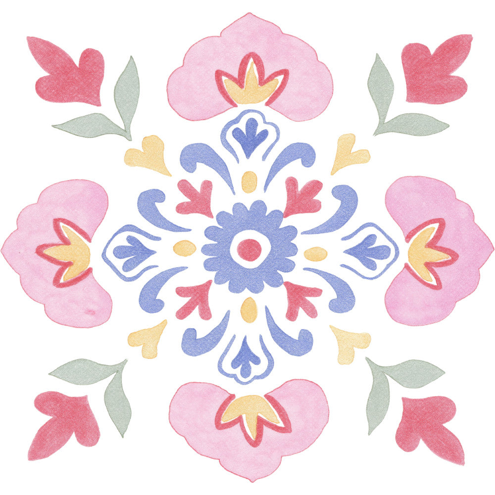 Floral Kaleidoscope Fabric Panel 45