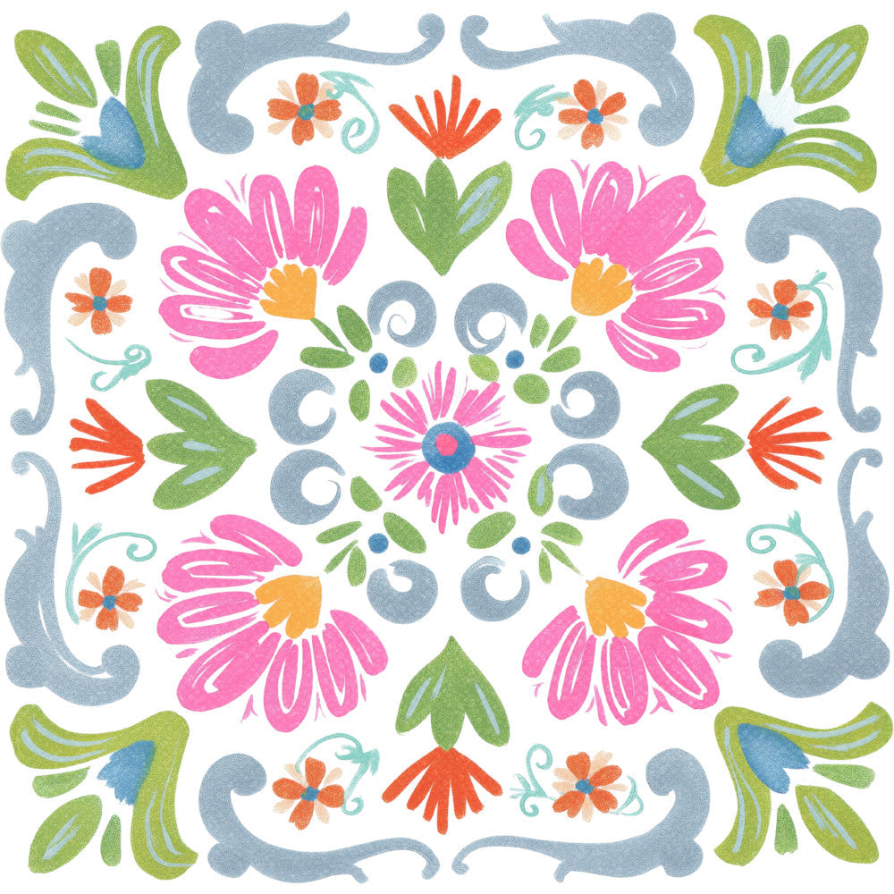 Floral Kaleidoscope Fabric Panel 47
