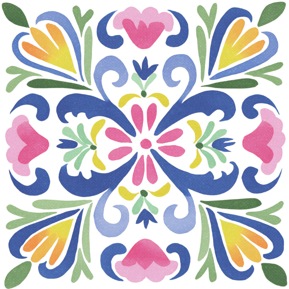 Floral Kaleidoscope Fabric Panel 48