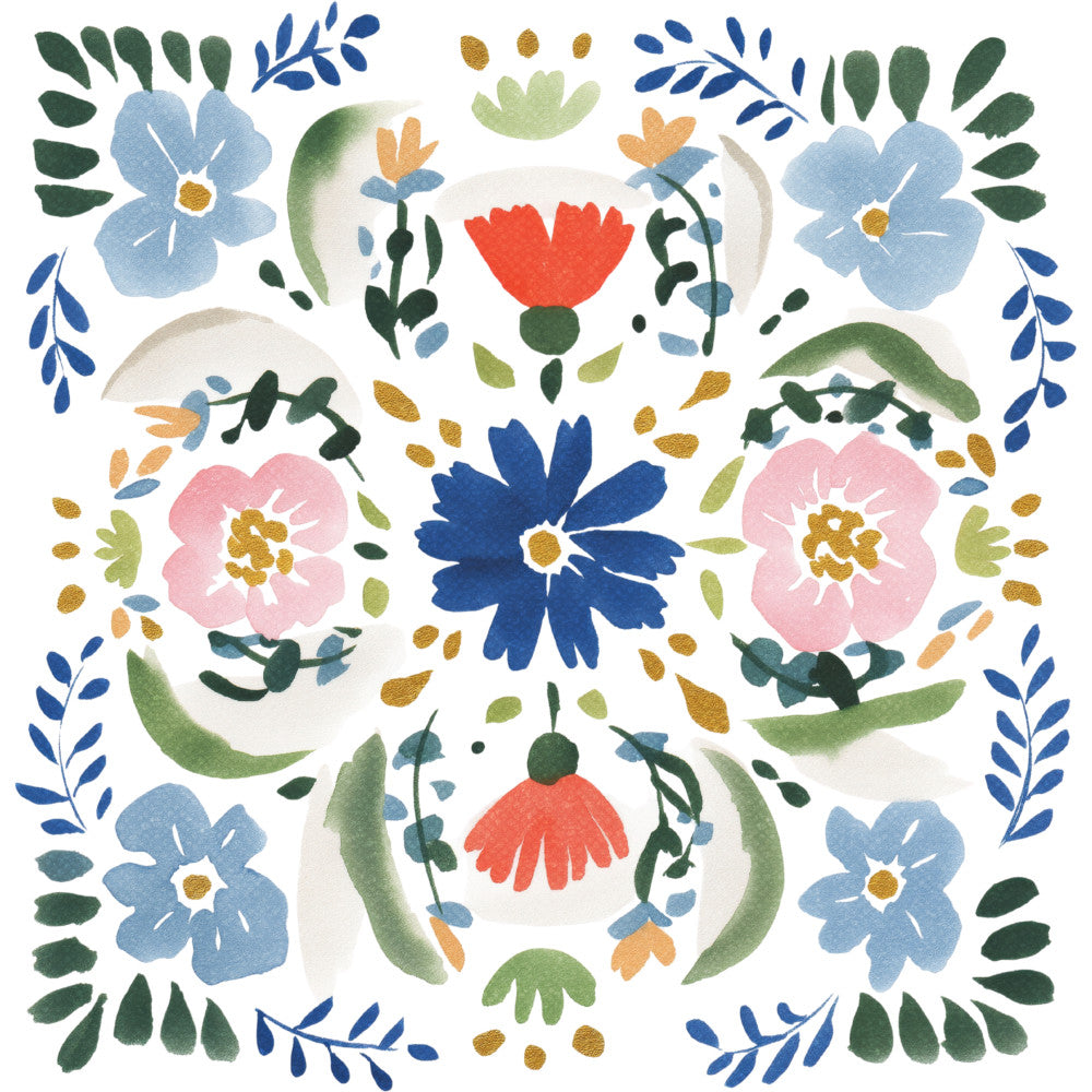 Floral Kaleidoscope Fabric Panel 49