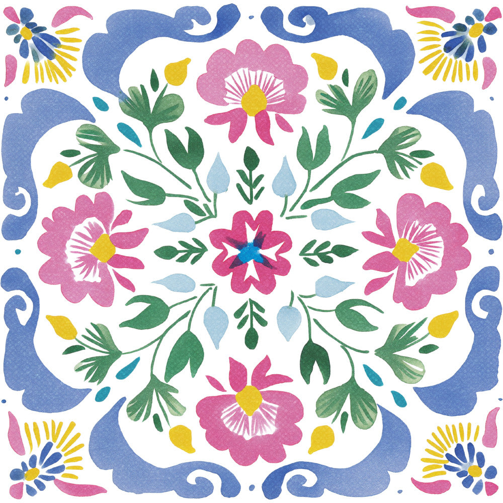 Floral Kaleidoscope Fabric Panel 5
