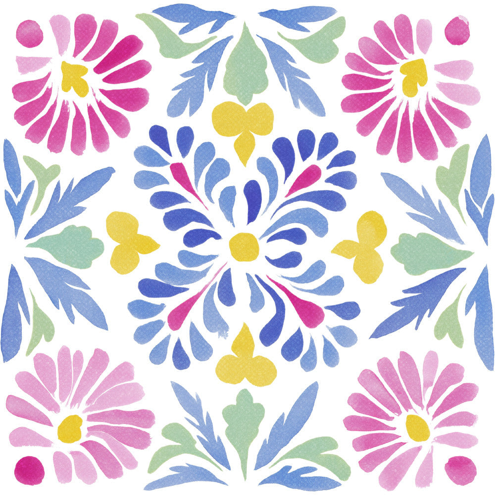 Floral Kaleidoscope Fabric Panel 50