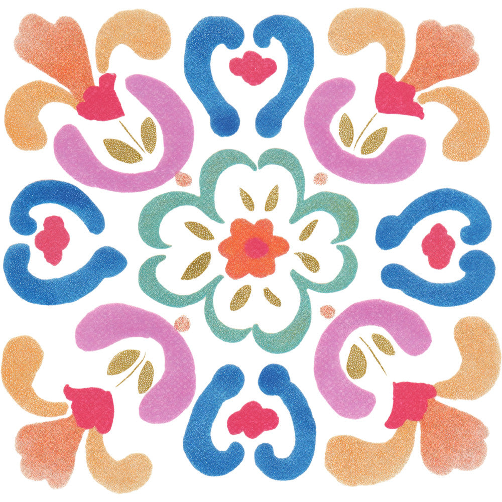 Floral Kaleidoscope Fabric Panel 8