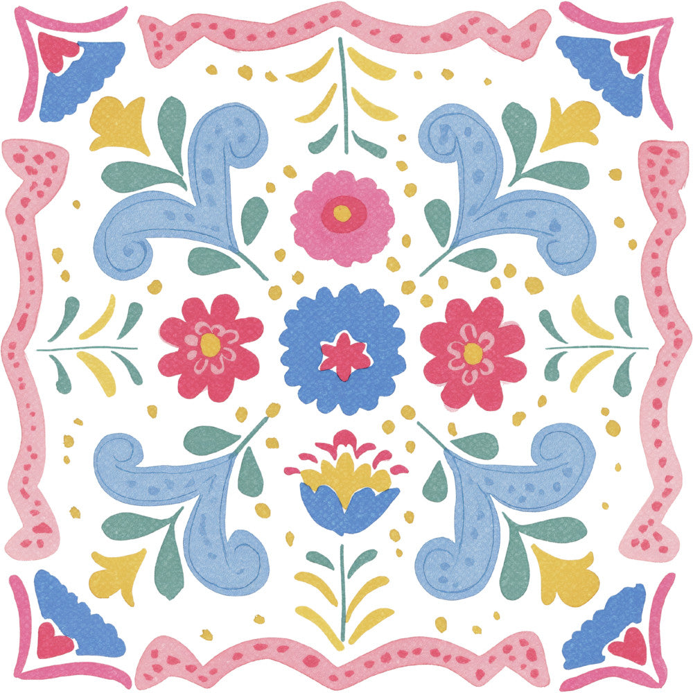 Floral Kaleidoscope Fabric Panel 9