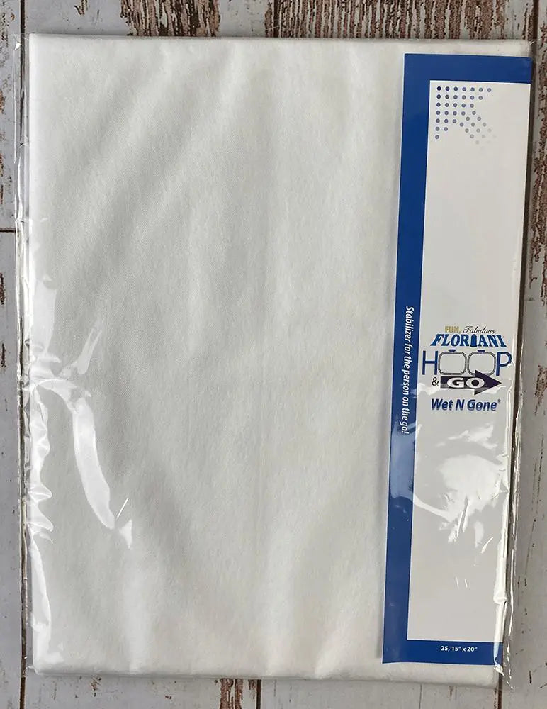Floriani Hoop N Go 15" Wet N Gone -FWG 15"x20" - 25 PK - Linda's Electric Quilters