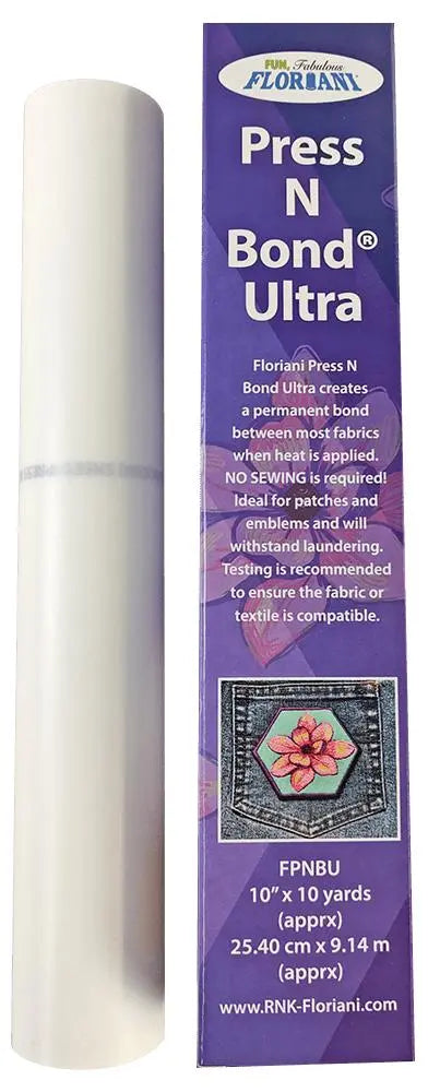 Floriani Press N Bond ULTRA 10" x 10 yard - Linda's Electric Quilters