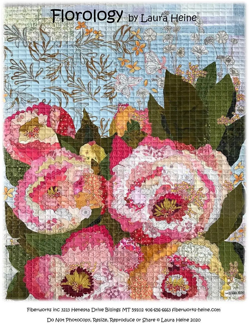 Florology Collage Pattern by Laura Heine - Linda's Electric Quilters