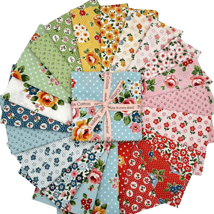 Flower Market by Poppie Cotton - 5x5 Charm Pack (42 Cuts) The Fabric Company