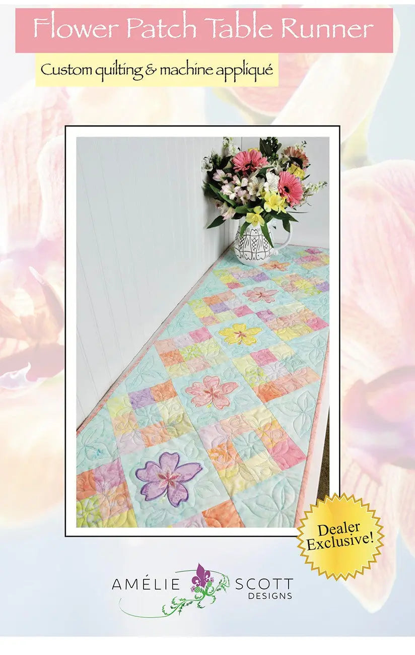 Flower Patch Table Runner - Linda's Electric Quilters