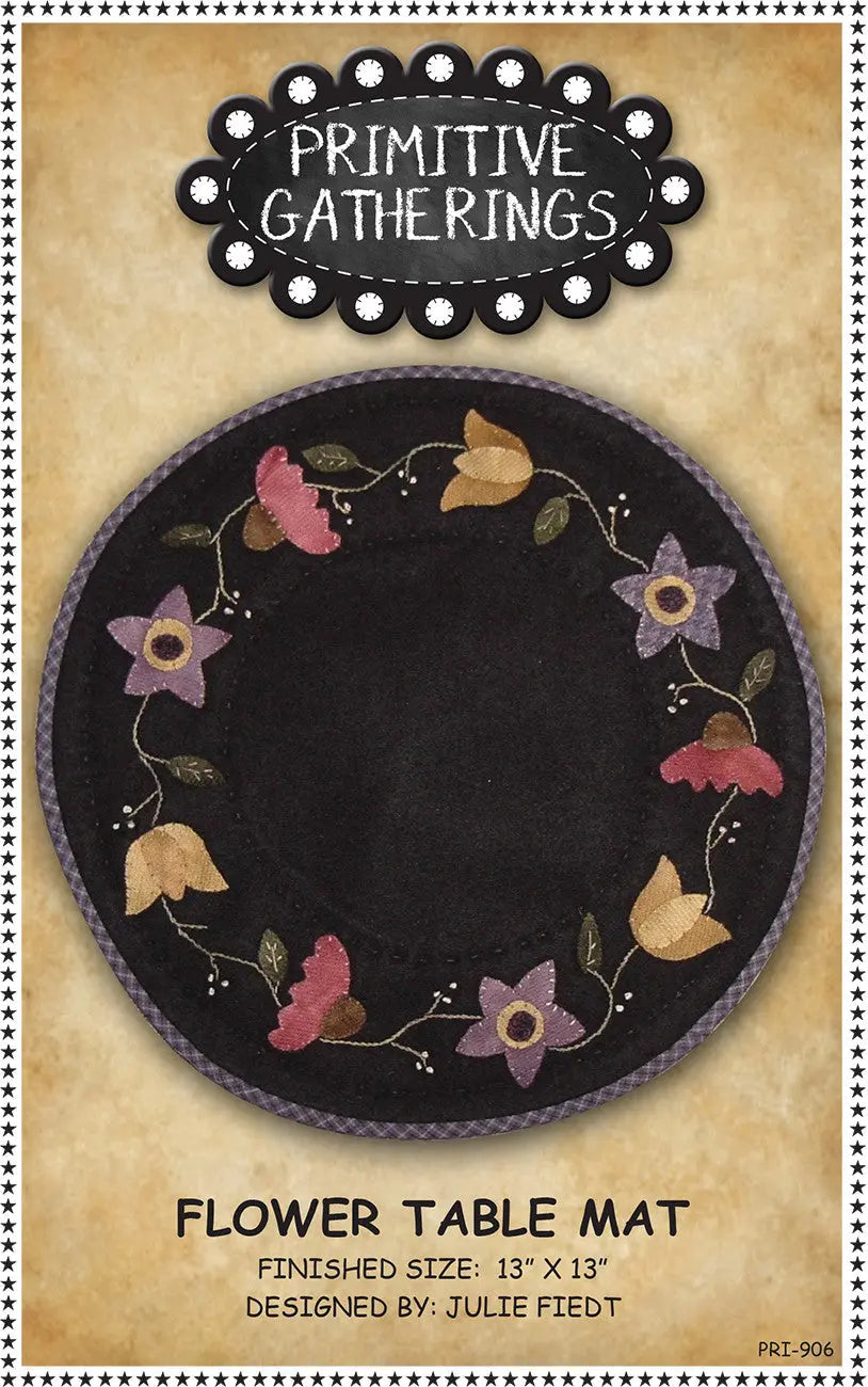 Flower Table Mat - Linda's Electric Quilters